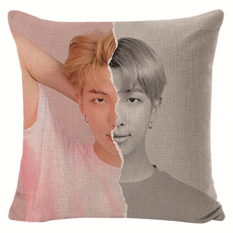 BTS Presente para Fã Capa de Almofada Decorativa para Sofá