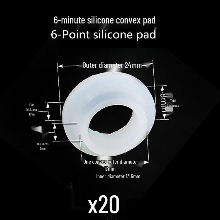 High-Temp Resistant Silicone Convex Washer for 4/6-Point Shower Hose with Mid-Convex Gasket