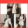 Summer Korean Style Butterfly Knot Polka Dot Slip Dress With Soft Polyester Fabric For Petite Women