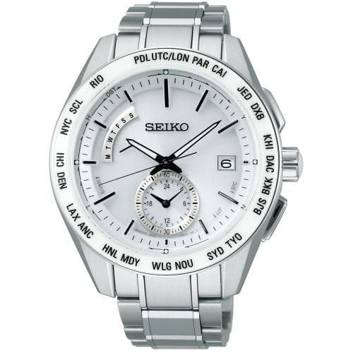 

Seiko Watch BRIGHTZ Solar-Powered Radio-Controlled Wristwatch with Sapphire Crystal and Super Clear Coating, SAGA165, Silver
