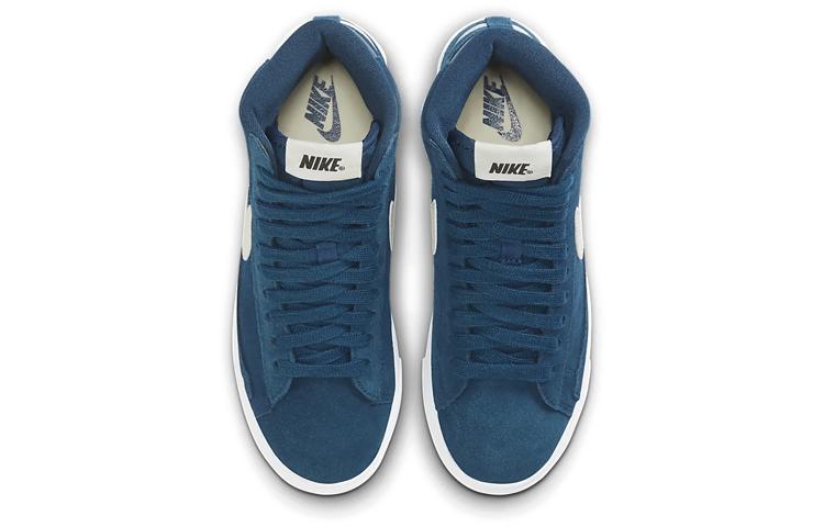 Nike Blazer Mid Vintage Wildleder Blau Weiß Damen AV9376-403