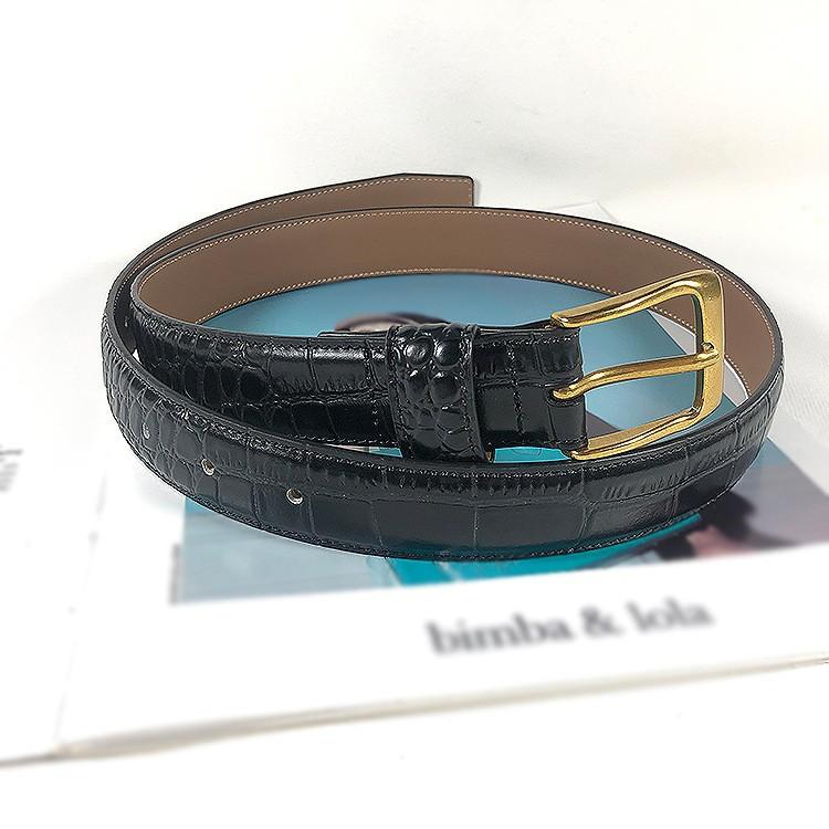 New Simple and Versatile Crocodile Pattern Women's Belt Decorative Skirt Fashionable Casual Trousers