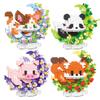 New Mini Cat Dog Raccoon Panda Cute Pet Small Building Blocks Model Series Decorations Children's Toys Children's Gift