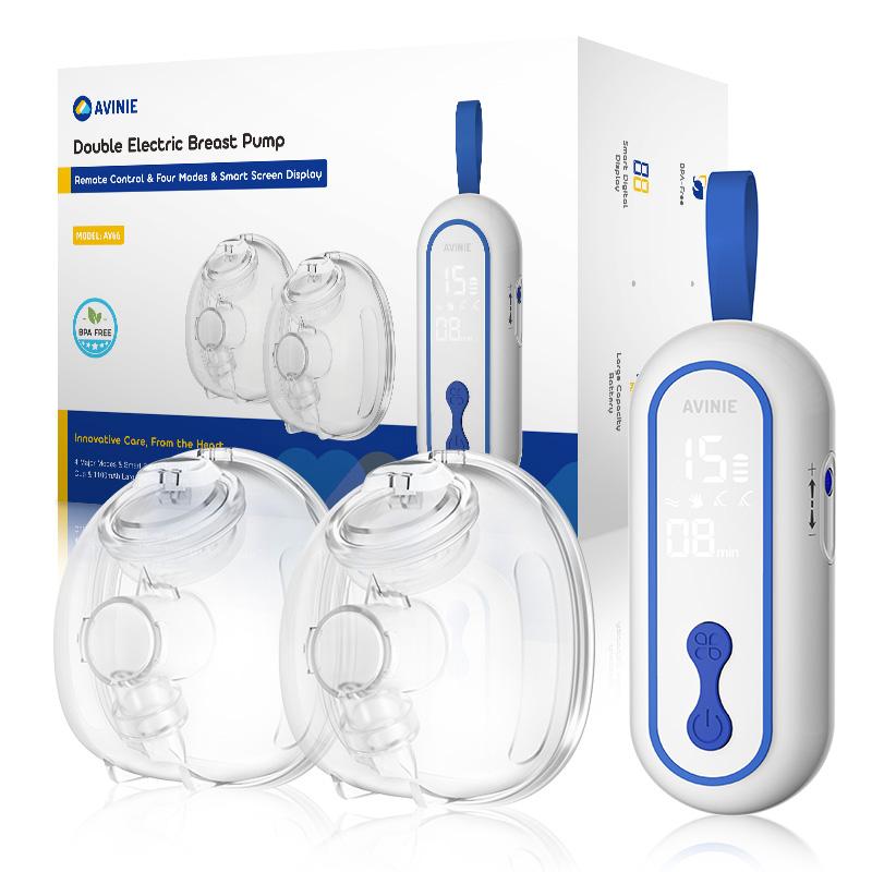 Wearable Hands Free Breast Pump  Portable Low Noise Breastfeeding Pump with 4 Modes 15 Levels Double Electric Breast Milk Pump