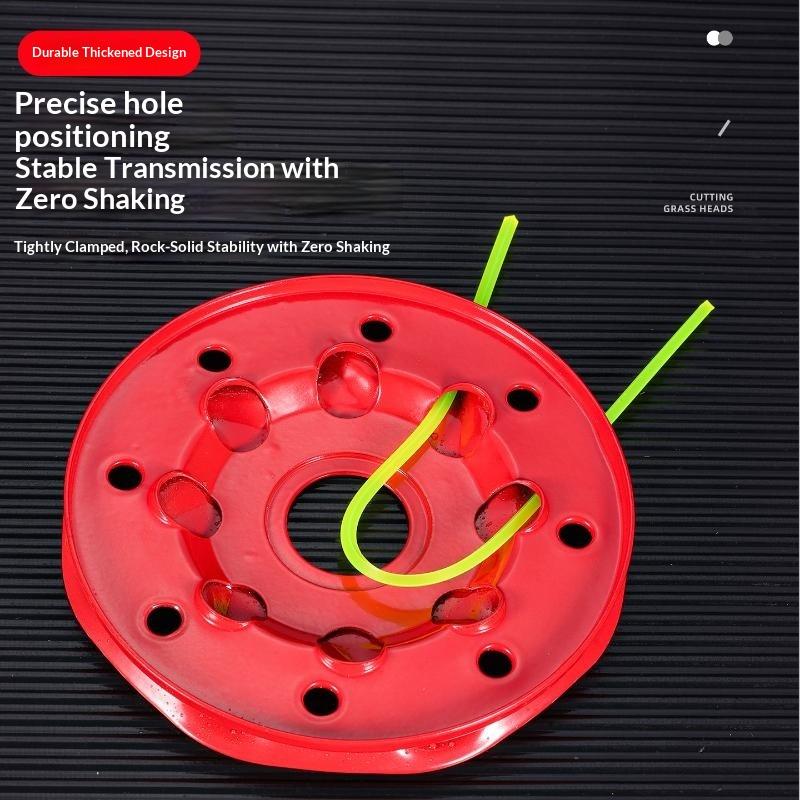 8 Holes Thickened Metal Trimmer Head Wear Resistant Nylon Line Grass Cutter Replacement Parts For Garden Lawn Weeding