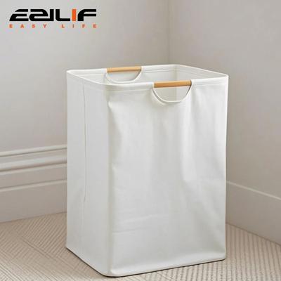 Large Capacity Laundry Basket Portable Dirty Clothes Storage Basket With Handle Black Durable Linen Foldable Laundry Basket