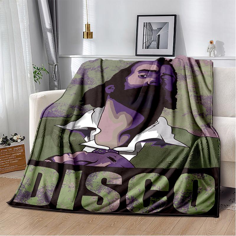 Disco Elysium Spiel Gamer Cartoon Decke, Weiche Überwurfdecke für Zuhause Schlafzimmer Bett Sofa Picknick Reise Büro Abdeckdecke Kinder