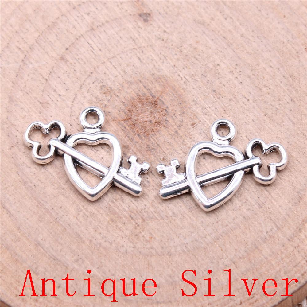 Classic Key Shaped Charms Pendant For Bracelet Necklace Jewelry Making Craft Findings