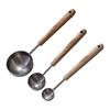 Coffee Scoop Measuring Cup Accessories Vintage Style Wood Handle Gadget Baking Tool Teaspoon for Kitchen Cooking Serving Milk