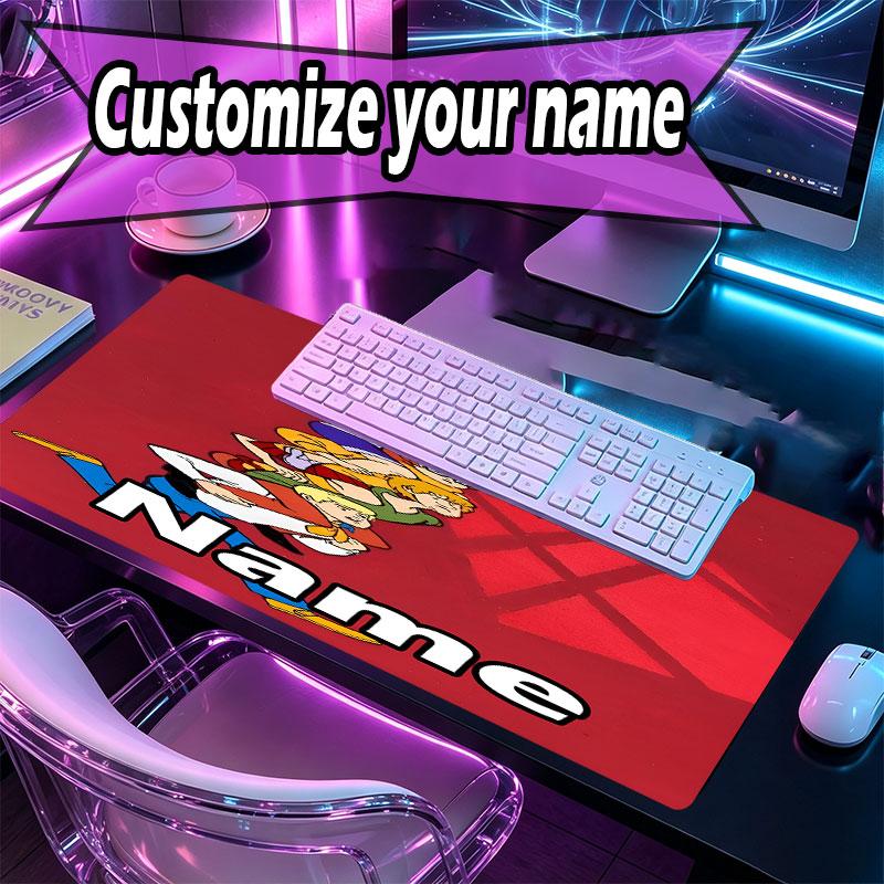 Custom Name Personalized Scooby Pattern Mousepad, Laptop PC Desk Mat, Decorative Desk Mat for Home Keyboard Pad Gift