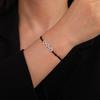 Heartbeat ECG Cat Paw Pendant Bracelet For Women Wax Cord Jewelry Gift