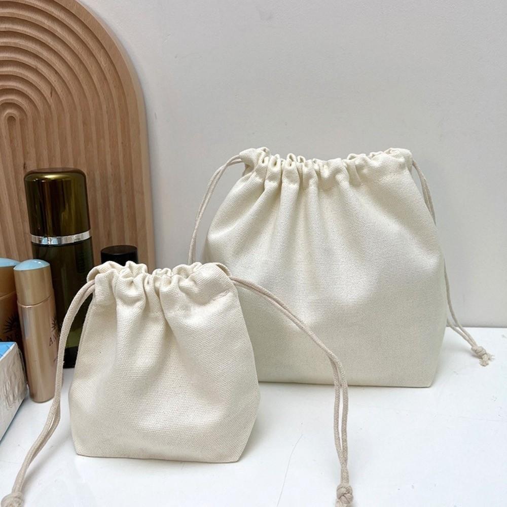 Cotton Storage Bag Candy Colour Sundries Organize Bags New Canvas Bag