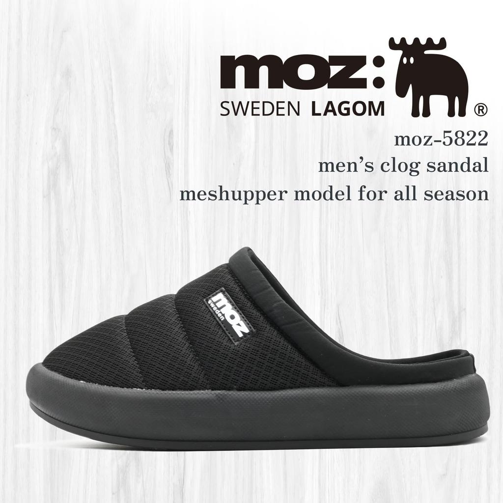 Slide Sandals with Cotton Blend Thick Suitable for Outdoor and Indoor Black Mesh [MOZ] Smooth-feeling Insole, Clogs, Lightweight, Sole, Use,