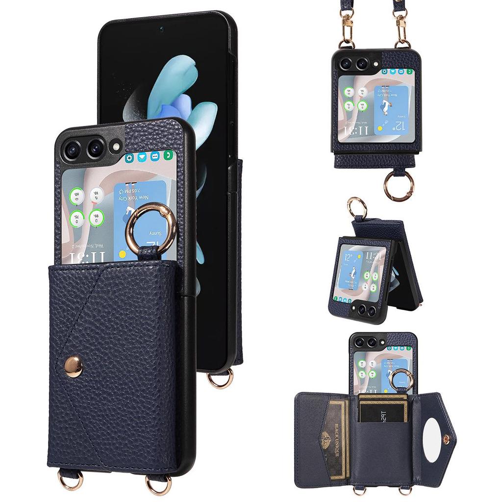 Samsung ZFlip 5/4/3 Diagonal Multifunctional Phone Case: Hot In Japan & South Korea! Foldable Screen Protector In Same Style.