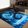 1PC Custom Name Ethereal Dragons Mystic Forest Theme Floor Mat Ideal for Living Room, Game Rooms, Office, Bedroom,Floor Mat Playful Design