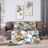 Rugrats Playful Character Blankets  Warm Soft Plush Throw Blanket For Couch Chair Airplane Travel Flannel Bedspread Bed Cover