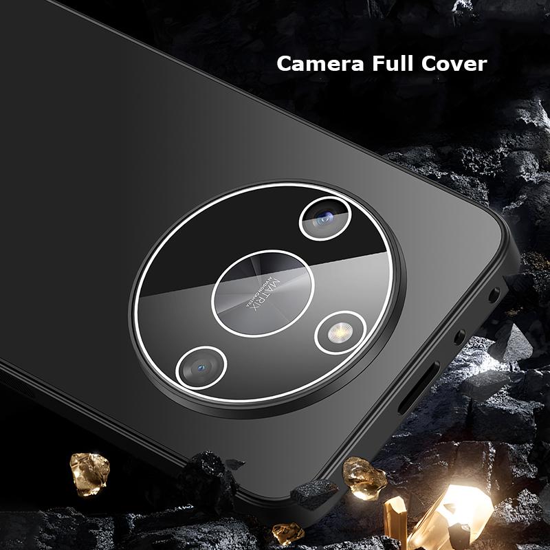 For Honor X60 X50 X40 X60i Pro 5G Dazzle Plating PC Shell Camera Full Cover With Lens Film Super Anti drop Silica gel Edge Anti-slip Case Protector