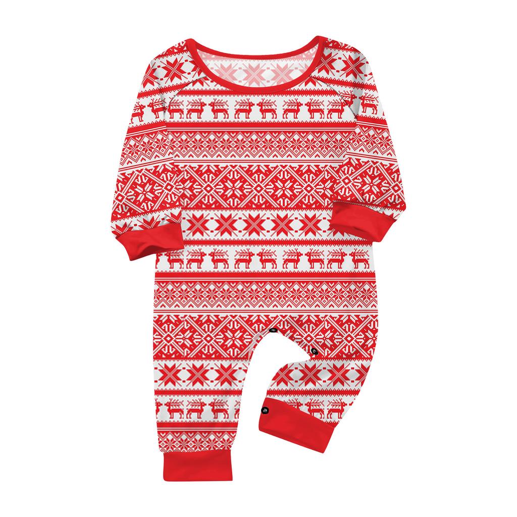 Parent-Child Christmas Printed Cute Loungewear Set Long Sleeve Suit