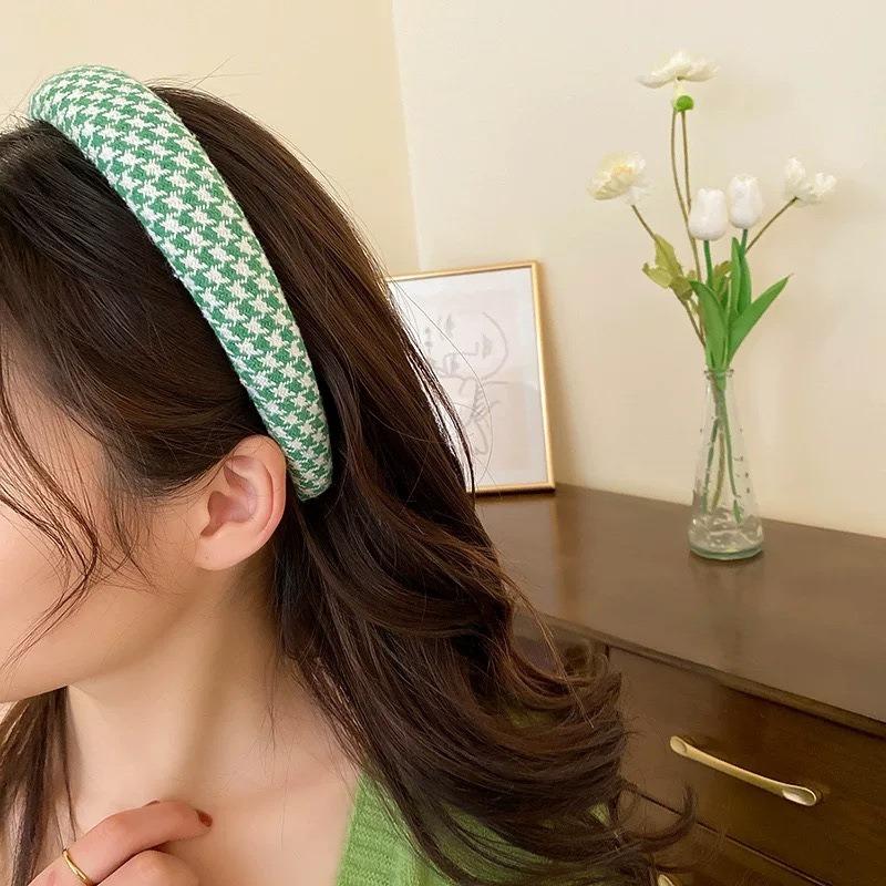 Fresh and Light Fabric Striped Simple Hairband, Versatile and Sweetly Cute Headband, High Crown Style Hair Restraint Accessory