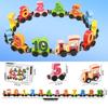 Colorful Wooden Magnetic Train with Number and Letter Blocks - Educational Pull-Along Toy for Preschoolers