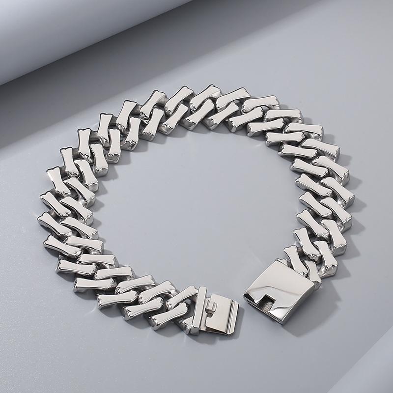 32mm Shiny Big Heavy Square Cuban Chain Bracelet & Necklace for Men Women - Stainless Steel 316L - KB182972-KJX