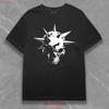 Skull T Shirt With Spiky Design Unique Gothic Apparel Edgy Casual Top For Unisex And Unisex Spiked Print Vintage Grunge Vintage