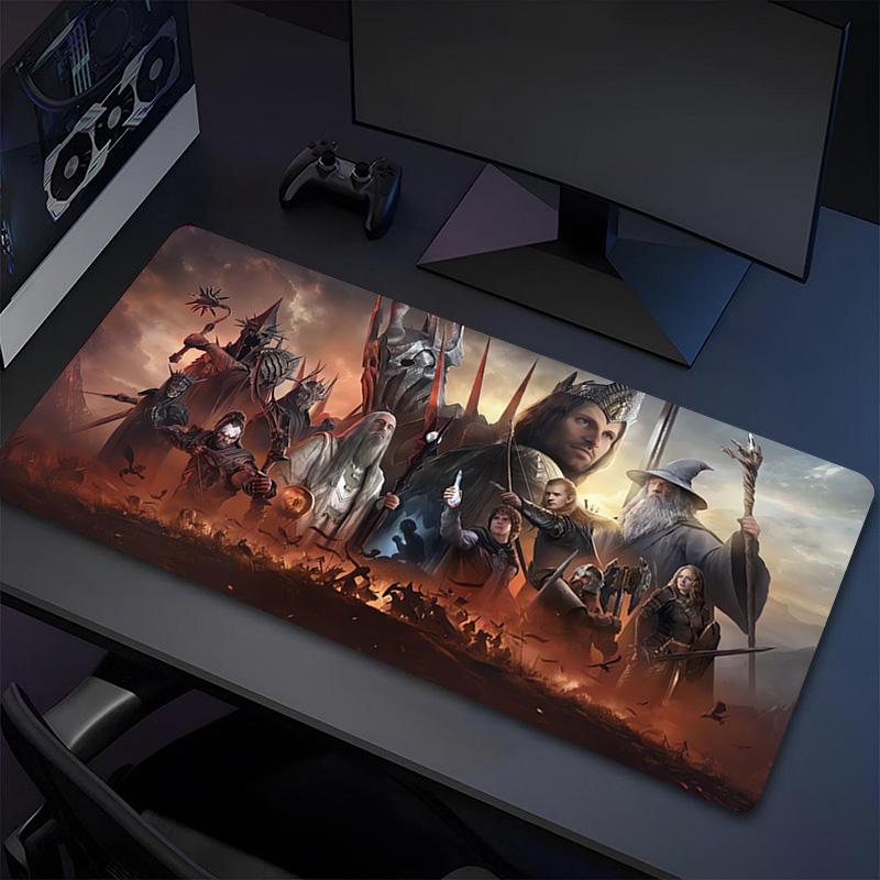 Fantasy Warriors Xl Gaming Mouse Pad Nonslip Rubber Base Stitched Edge Waterproof Desk Mat For Pc Laptop Gamer Office Computer Accessories C927264