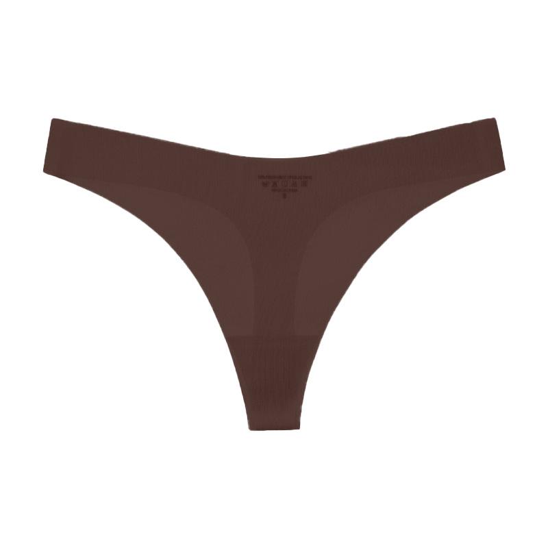 Thin Sexy T-pants Low-rise Sports European and American Seamless Ice Silk Transparent Yoga One-piece Mask Underwear Women