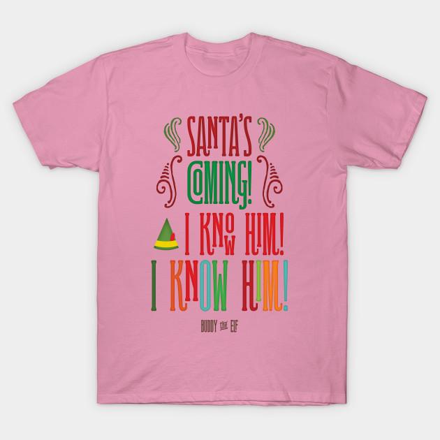 T Shirt Women Santas Coming I Know Him Harajuku Print Kawaii Tshirt Summer Short Sleeve Female T-Shirt Top Tee