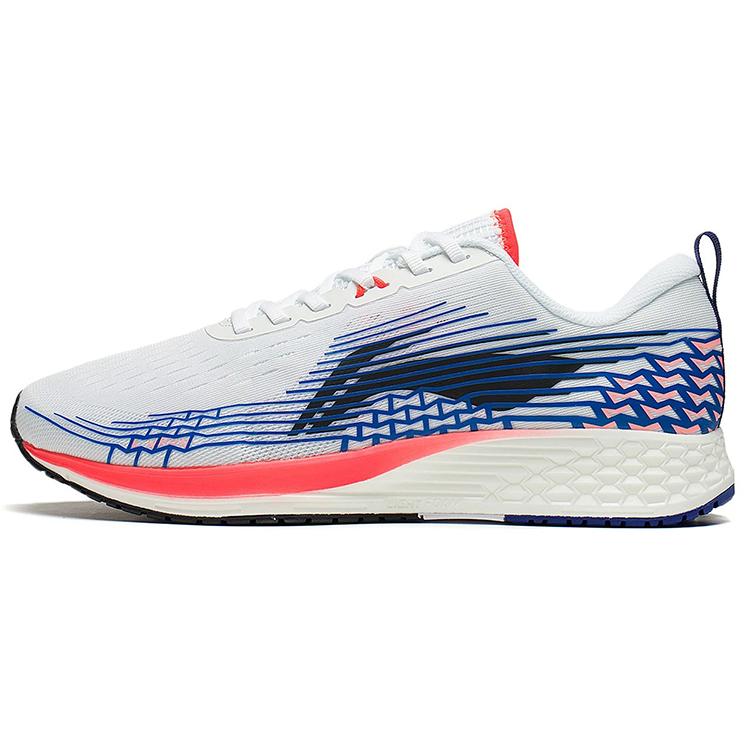 New LiNing Li Ning Running Collection Breathable And Resilient Low Top Running Shoes Men's White Blue ARMS039-2