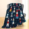 Colorful Lighthouse Blanket - Soft Lightweight Cozy Nautical Flannel Throw Blanket for Adults Kids Women Girls, Warm Fuzzy Blank
