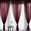 Privacy Sheer Curtains for Bay Window - Light Filtering Voile Panels with No Drill Tension Rod | See Through Proof Living Room Drapes Ready To Hang