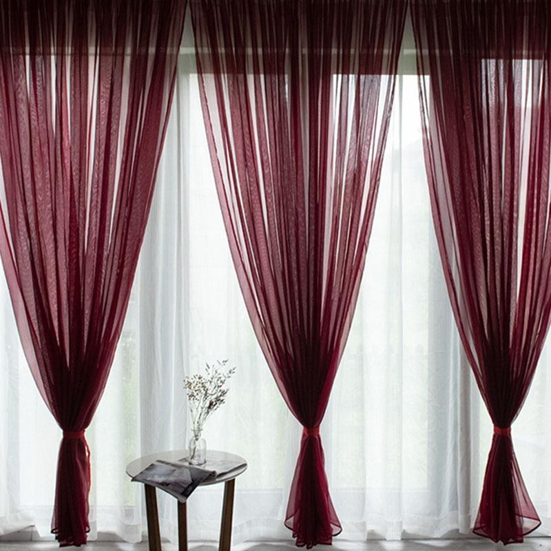 Privacy Sheer Curtains for Bay Window - Light Filtering Voile Panels with No Drill Tension Rod | See Through Proof Living Room Drapes Ready To Hang