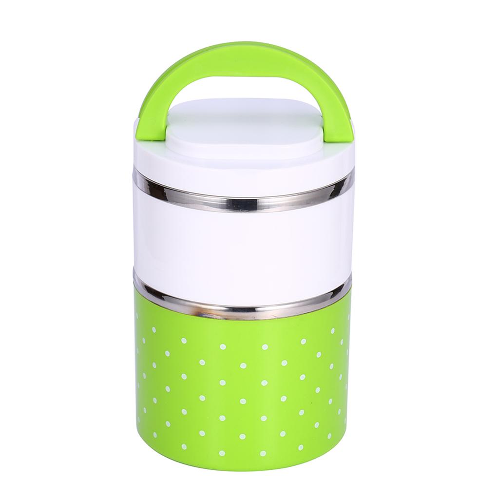2 Layer Stainless Steel Insulation Thermo Thermal Lunch Box Food Container Hot