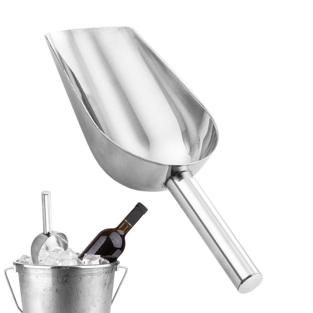 Ice Scoop Freezer Metal Ice Scooper Ice Maker Metal Utility Scooper Bin Stainless Steel Home Sugar Shovel Food Scoop Shovel