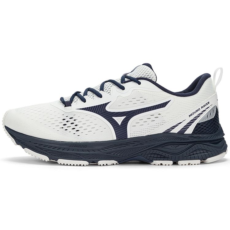 Mizuno Racer  White/Navy  D1GH223606 36.5
