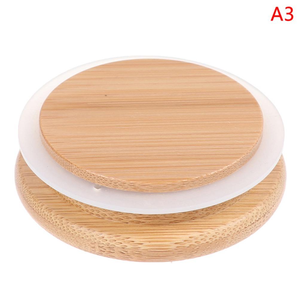 Reusable Bamboo Lids Non Leakage Jar Canning Caps Portable Wooden Covers  Drinking Jar Supplies