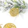 3/6pcs Delicate Christmas Iron Wire Ball Gold Christmas Tree Decoration Pendant Hollow Ball  Office