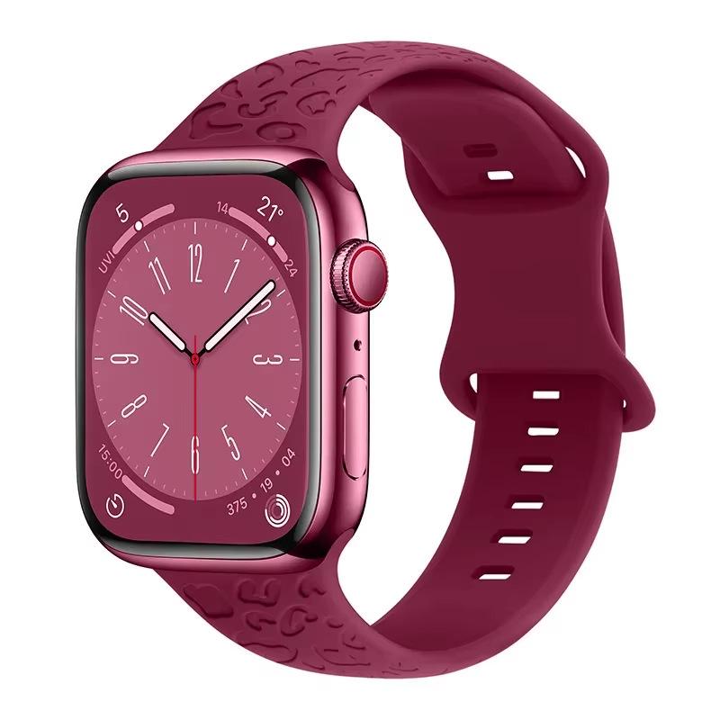 

Силиконовый ремешок для часов с принтом леопарда и пряжкой для Apple iWatch 42/44/45/49mm