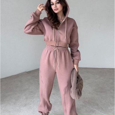 2024 Europe, America, Amazon Cross-border Women's Clothing New Solid Color Casual Comfortable Fashion Hooded Sweater Pants