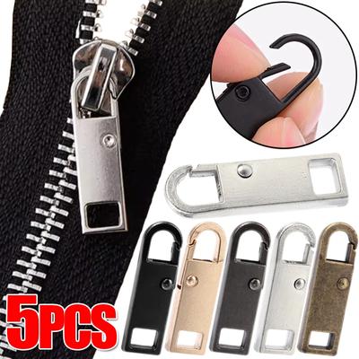 5/1Pcs Universal Metal Zipper Pull Tap Substituição Instantânea Reparo Zipper Head Puller para Roupas Bolsas DIY Costura Zipper Sliders