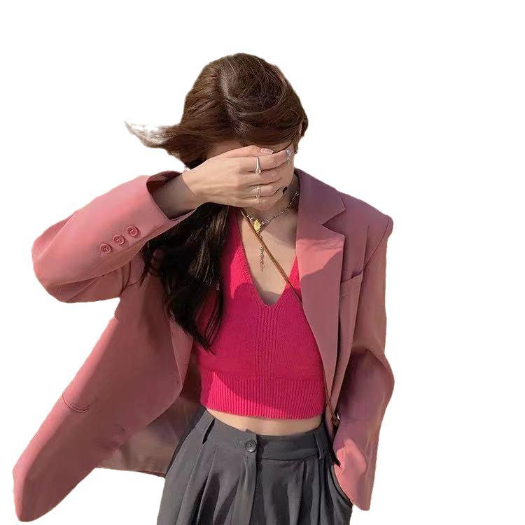 Women's Spicy Girl Style Halter Tank Top - Summer/Autumn 2025 Asia Edition