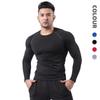 Herren Sport T-Shirts Kompressionsstrumpfhosen Oberteile Radfahren Joggen Fitness Studio Laufen Langarmshirts
