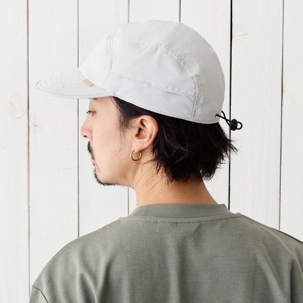 Cocagel Breathable Air Jet Cap Feels Cooler Hat Golf Hat Heatstroke Prevention UV Cut Heat Shielding 3D Structure Cool Greige [Happy Hat] - 10℃ -