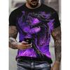 Men's 3D Dragon Print T-Shirt Summer Street Casual Crew Neck Short Sleeve Clothes Tee Tops Fashion Harajuku Oversized T-Shirt