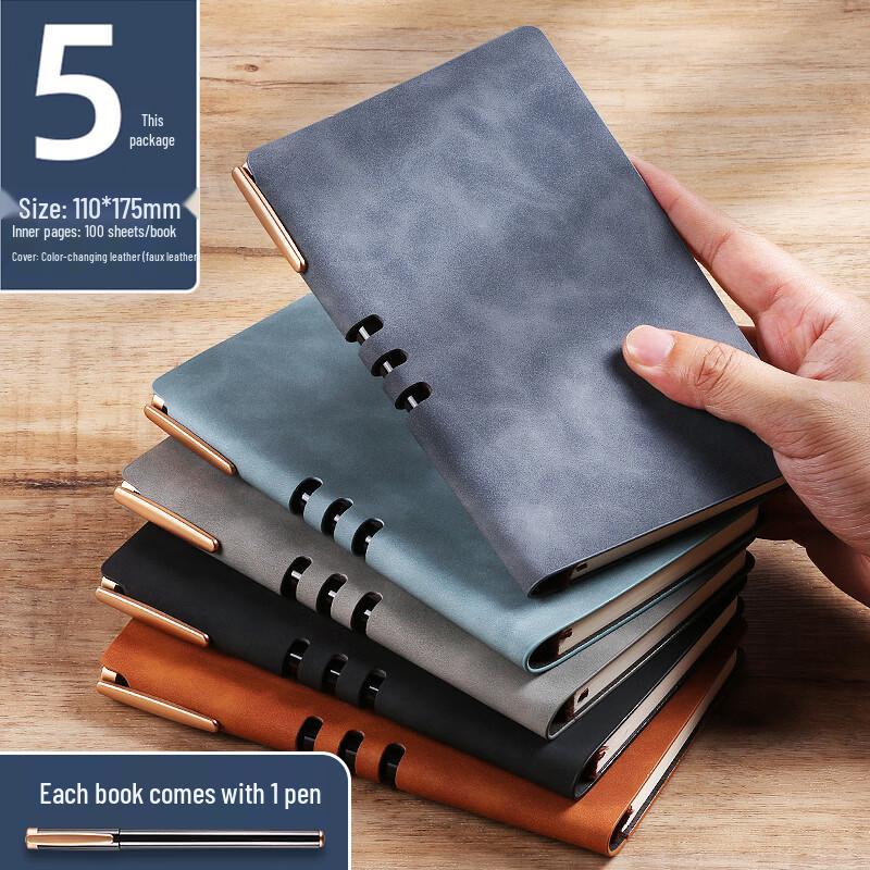 A6 Soft Cover Notebook Set with Pens