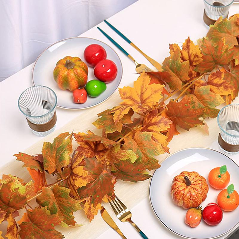 Simulated Maple Leaf Photography Props DIY Autumn Indoor Outdoor Wedding Halloween Thanksgiving Wall Mantel Party Decor TMZ