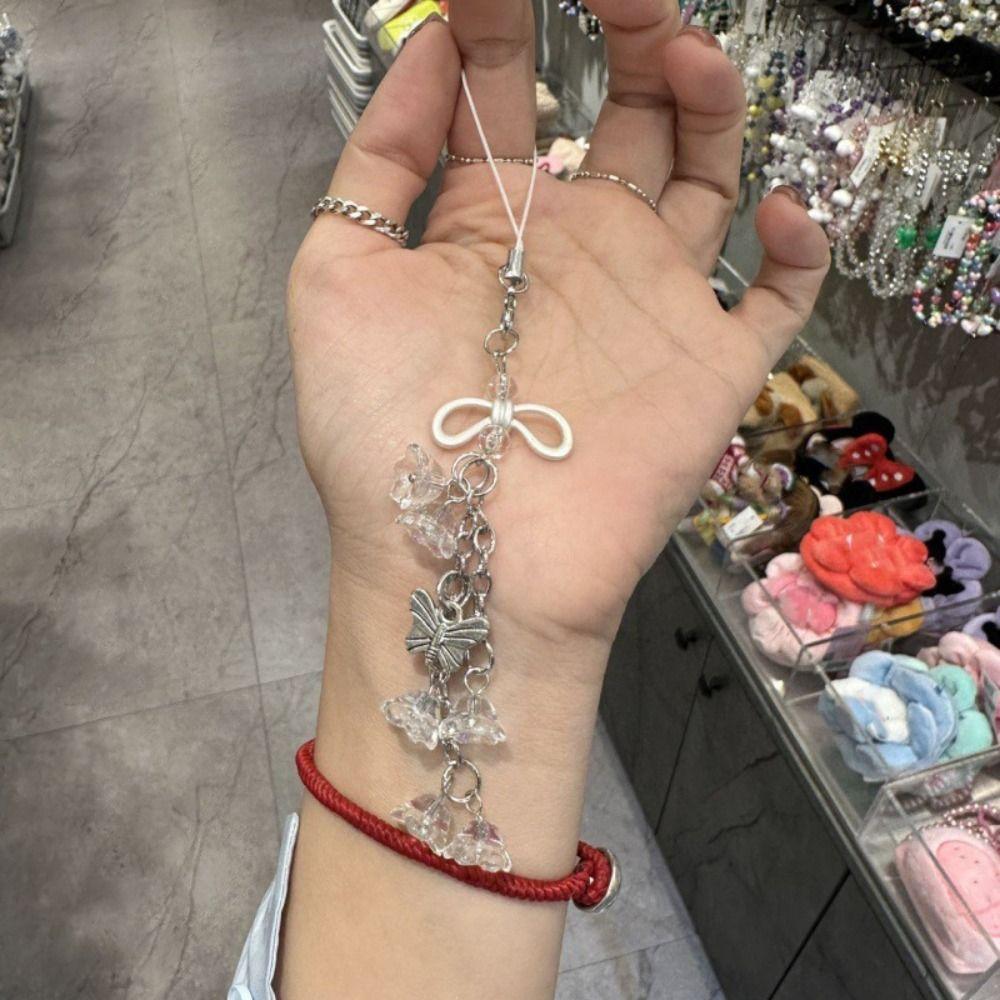Butterfly Phone Lanyard Charms Phone Chain Trendy Pendant Y2K Phone Pendant  Keyring Jewelry