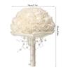 Delicate Bridal Buequet Crystal Artificial Pearl Holding Flowers Wedding Decor