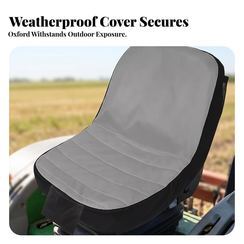 Weatherproof Riding Mower Seat Cover with Pocket Ventilated Tractor